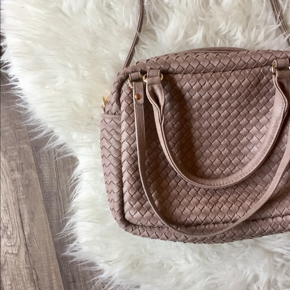 Taupe woven satchel - Picture 2 of 3